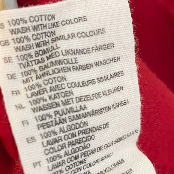 Red Midi Dress Summer Cotton Long Sleeveless V Neck Vtg Europe Zip Tie Bow US 10 - Picture 7 of 8